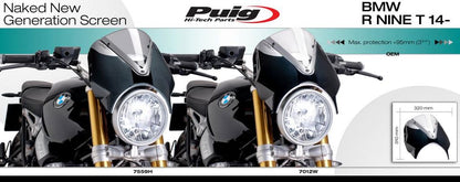 Vervangingsruit Naked Bike Met Carbon Look Kuipje Puig Bmw R Ninet '14-