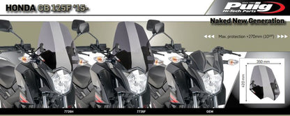 Vervangingsruit Naked Bike Puig Honda Cb125F '15-