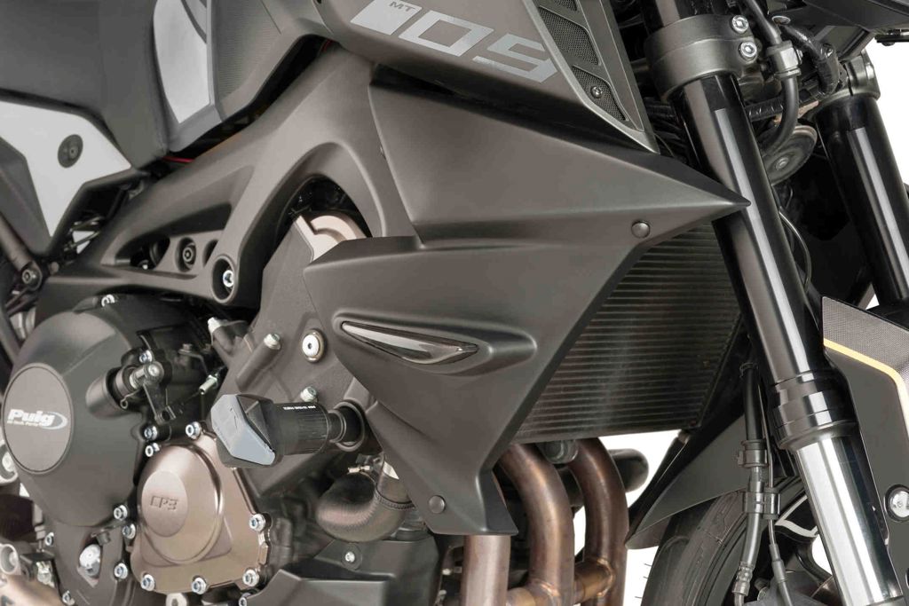 Side Cover Panels Puig (Set) Mat Zwart Voor Radiateur Yamaha Mt-09/Sp '17-