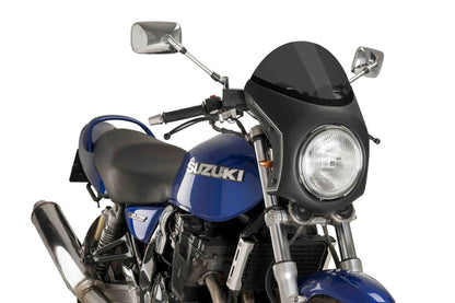 Stuurkuipje Mat Zwart Model Retro Fairing Met Ruitje Puig Universeel