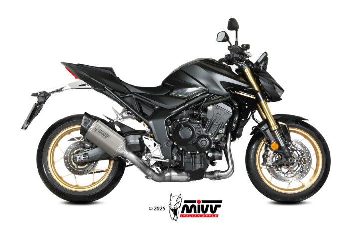 MIVV Uitlaat - Honda CB1000 Hornet 2025-2026 | CB1000 Hornet SP 2025-2026 - SR-1 - Titanium / Zwart Titanium