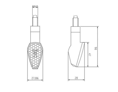 Knipperlichten Led Puig Model Pelican Lange Uitvoering