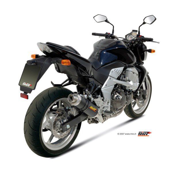 MIVV Uitlaat - Kawasaki Z750 2010-2012 - GP - Carbon / Zwart RVS
