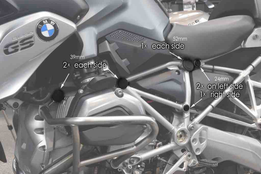 Frame End Caps Puig Voor De Bmw R1200Rt/1250Rt '14-'20