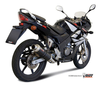 MIVV Volledig Uitlaatsysteem - Honda CBR125R 2010 - GP - Carbon / Zwart RVS