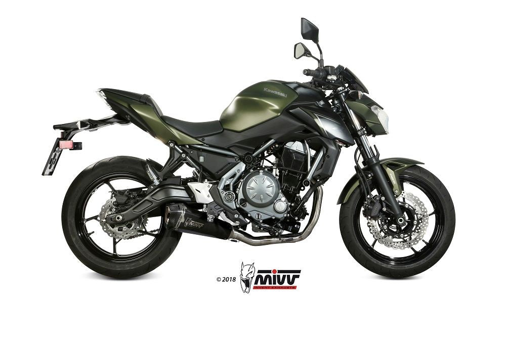 Mivv Systeem Met Delta Race Black Rvs Kawasaki Ninja 650 / Z650 '17-22 (1 Lambda)