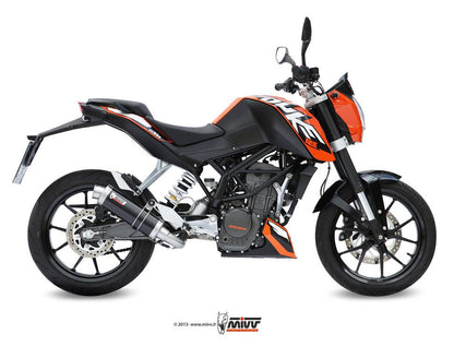 MIVV compleet systeem met carbon GP demper KTM 125 Duke '11-16 / 200 Duke '12-