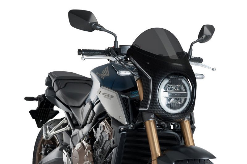 Stuurkuipje Carbon Look Model Retro Fairing Met Ruitje Puig Honda Cb650R '19-23 / Cb1000R '18-20