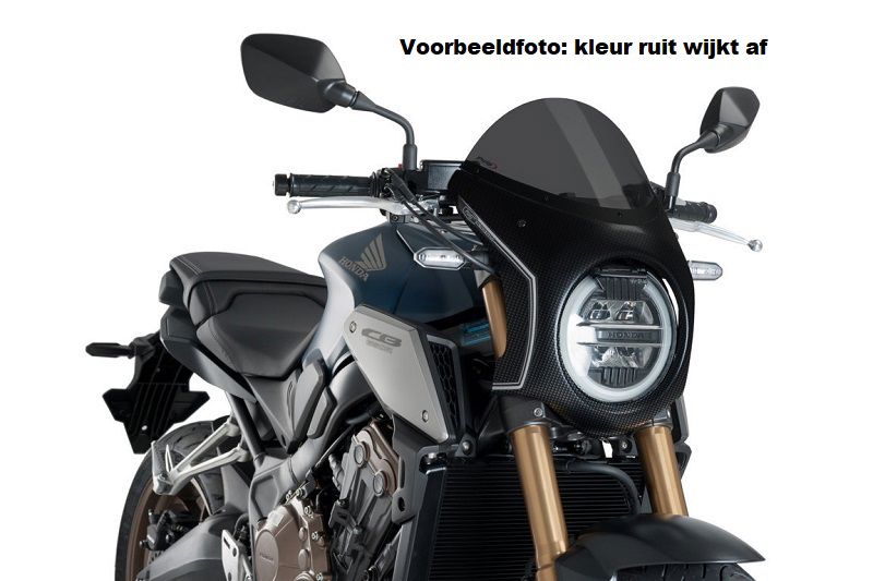 Stuurkuipje Carbon Look Model Retro Fairing Met Ruitje Puig Honda Cb650R '19-23 / Cb1000R '18-20