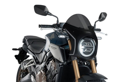 Stuurkuipje Carbon Look Model Retro Fairing Met Ruitje Puig Honda Cb650R '19-23 / Cb1000R '18-20