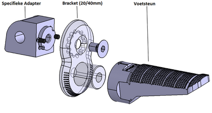VARIO voetsteunadapters voorzijde van Puig voor diverse BMW modellen