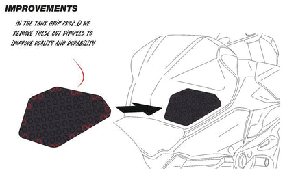 Tank grip stickers transparant Puig CF Moto 675NK / 675SR-R '25-