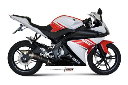 MIVV Compleet Uitlaatsysteem - Yamaha YZF-R125 2010-2013 - GP - Carbon / RVS