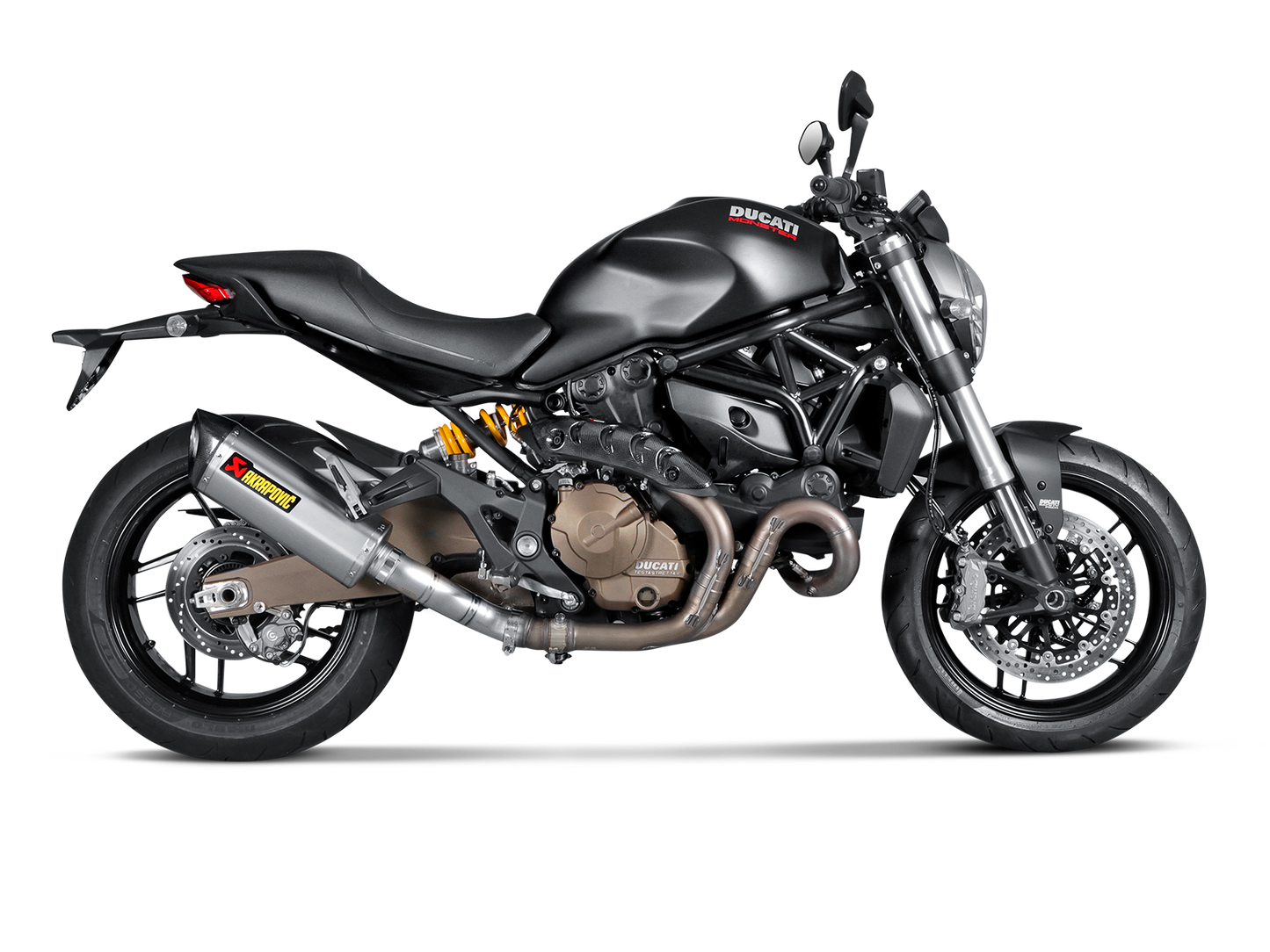 Optionele Akrapovič Uitlaat Accessoires - Ducati Monster 1200 R 2017-2020 | Monster 1200/1200S 2014-2016 | Monster 1200/1200S 2017-2020 | Monster 821 2014-2020 - Link Pipe (Titanium) - Motor Accessoires