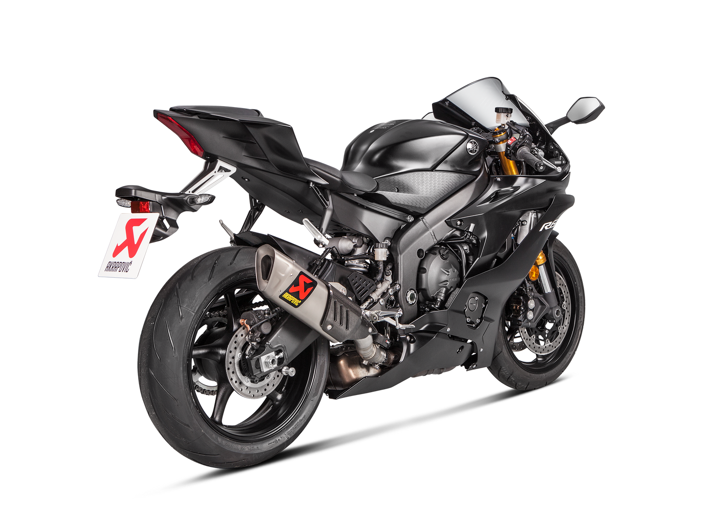Akrapovič Uitlaat - Yamaha R6 2017-2024 - Slip-On Line (Titanium) - Motor Accessoires