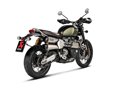 Akrapovič Uitlaat - Triumph Scrambler 1200 2019-2020 - Slip-On Line (Titanium) - Motor Accessoires
