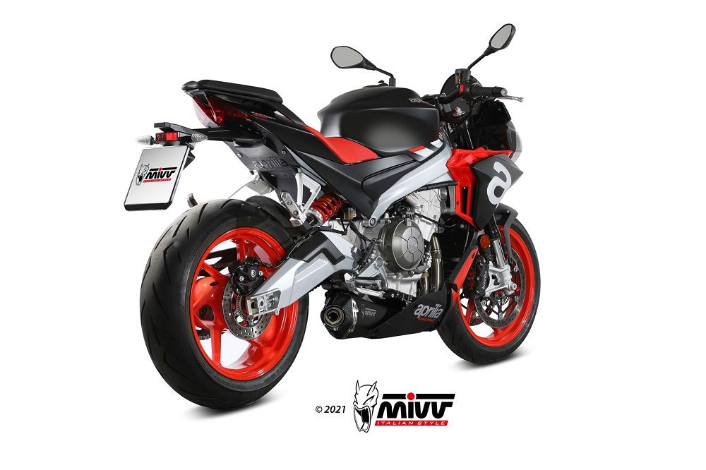MIVV Full System met Delta Race zwart Aprilia RS660 / Tuono 660 '21- (lage montage)