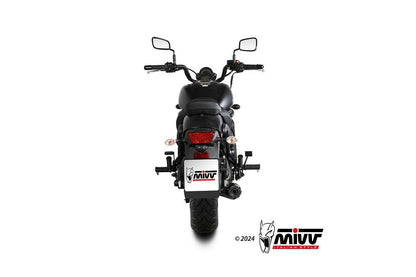 MIVV HR1 zwart RVS met carbon backplate Kawasaki Vulcan S '17-23