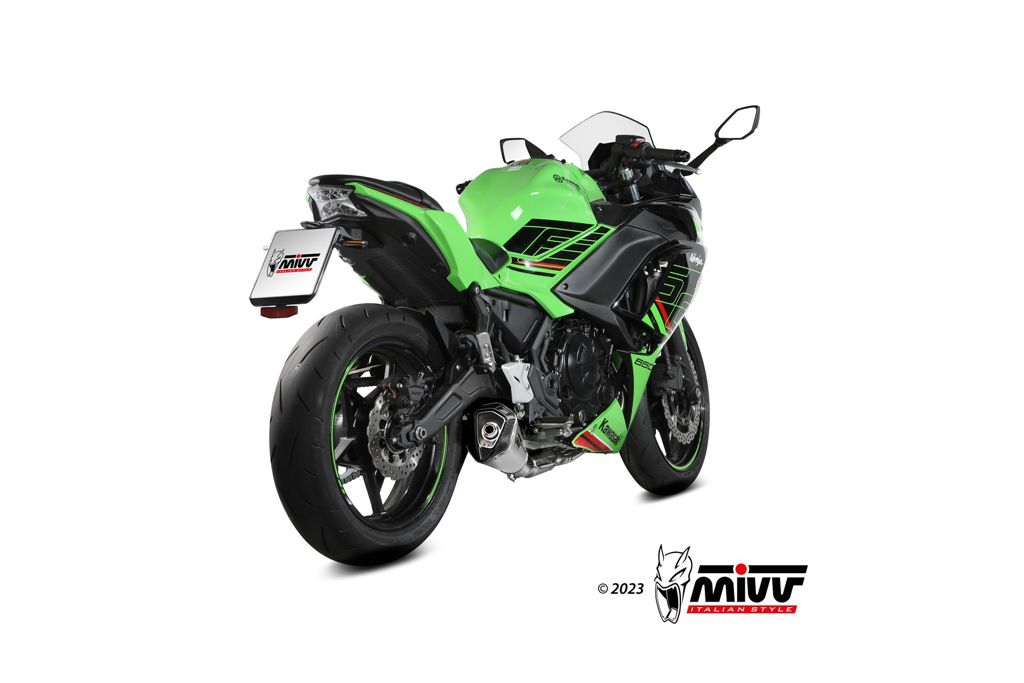 Mivv Systeem Met Delta Race Rvs Kawasaki Ninja 650 / Z650 '23- (2 Lambdas)