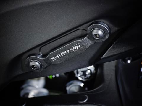Afdekplaatjes duo voetsteunen links Evotech Performance Kawasaki ZX10-R ’11-15