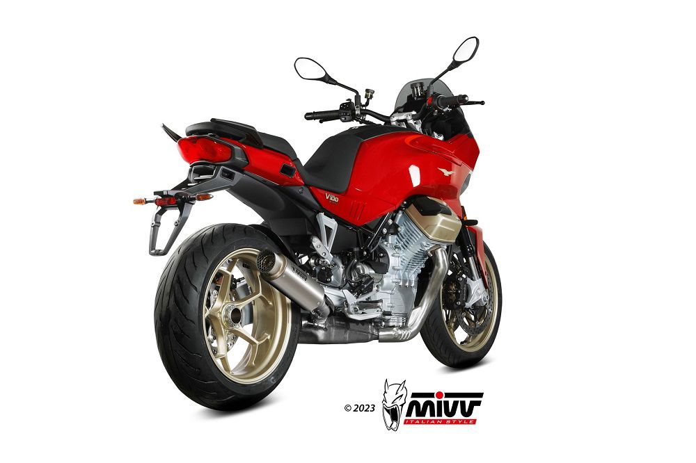 MIVV Uitlaat - Moto Guzzi V100 Mandello 2022-2023 - GP PRO - Carbon / Titanium