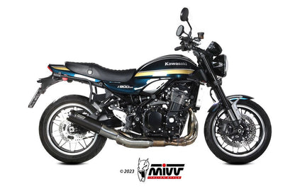 MIVV HR1 zwart RVS met carbon end cap Kawasaki Z900RS '18-