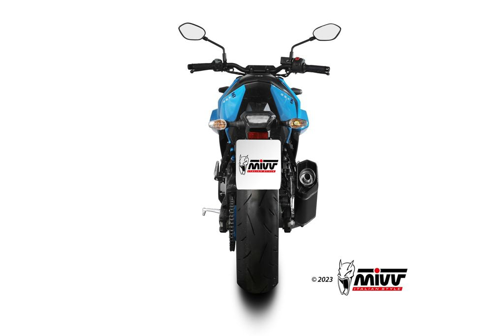 Mivv Compleet Systeem Met Sr-1 Zwart Rvs Demper Suzuki Gsx-8S '23-'24