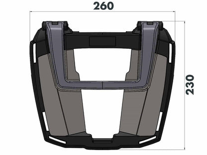 Topdrager Zwart Easyrack Hepco&Becker Bmw F800Gs '24- (Voor Op Orig. Rvs Rek)