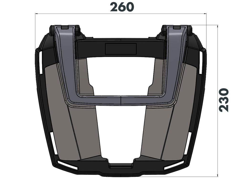 Topdrager Zwart Easyrack Hepco&Becker Bmw R1250Rs '19- (Montage Op Origineel Rek)