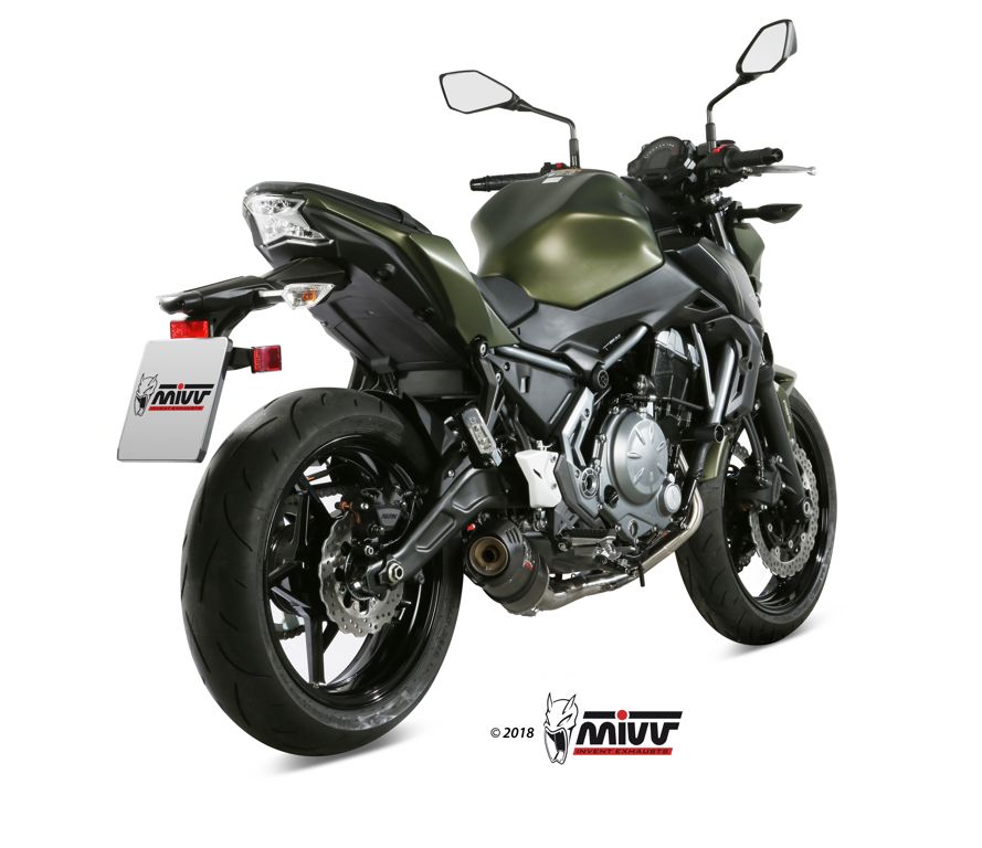 Mivv Systeem Met Oval Carbon Kawasaki Ninja 650 / Z650 '23- (2 Lambdas)