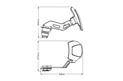 Achterspatbord Single Swing Arm Puig Mat Zwart Bmw F750Gs '18- / F850Gs / Adv '18-