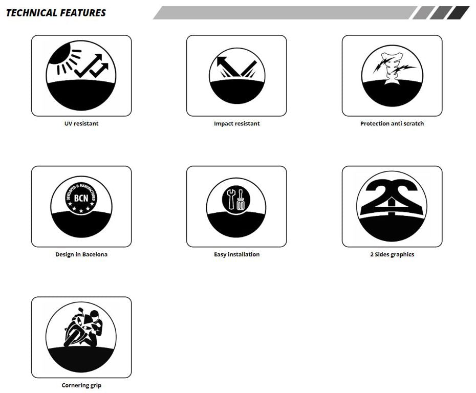 Tank protector/grip stickers transparant Puig Kawasaki Z900 '17-