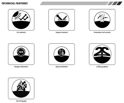 Tank protector/grip stickers transparant Puig Kawasaki Z900 '17-