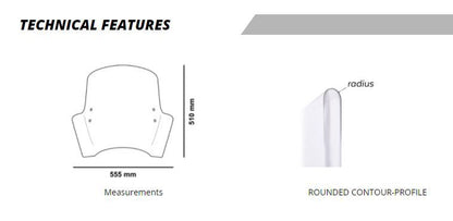 Windscherm Scooter Model T.X. Puig Voor Honda Sh125I / Sh350I '20-
