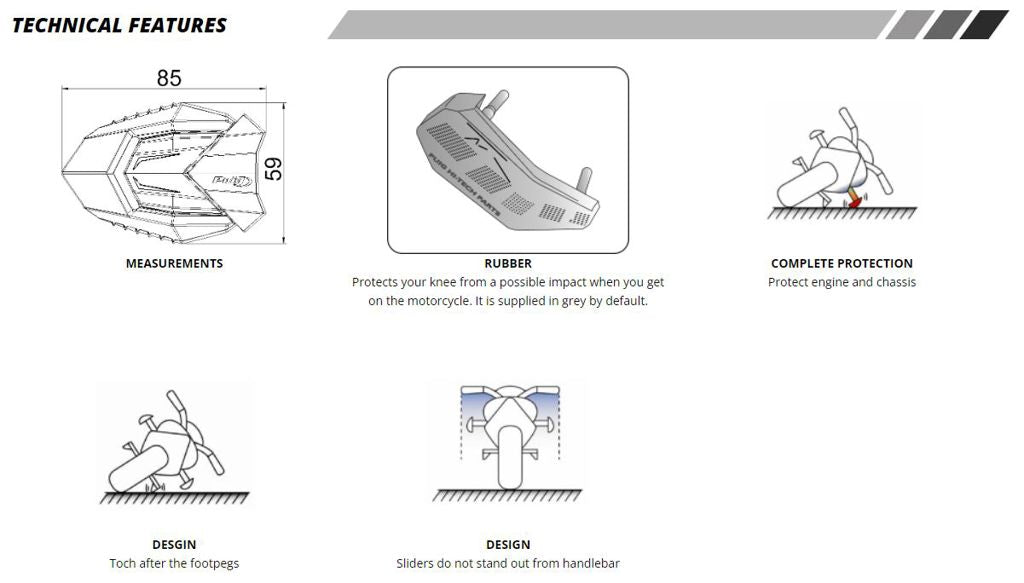 Sliders Puig Model R19 Triumph Speed Triple 1200 Rr / Rs '21-