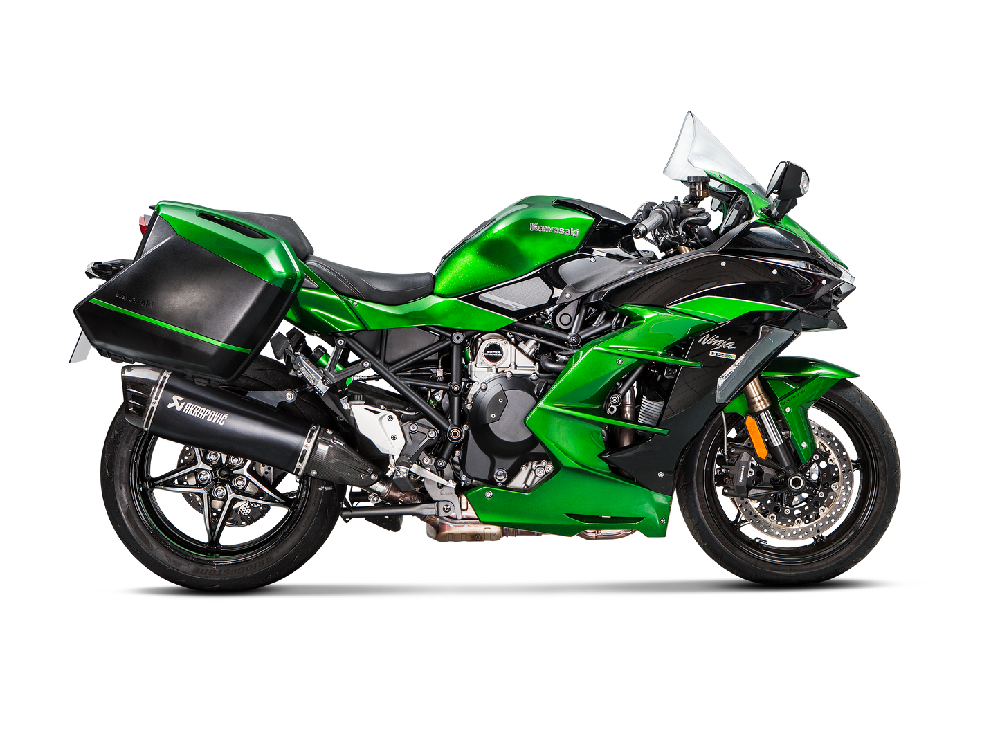 Akrapovič Uitlaat - Kawasaki Ninja H2 SX 2018-2020 - Slip-On Line (Titanium) - Motor Accessoires