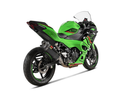Akrapovic Uitlaat - Motor Accessoires - Kawasaki Ninja 500 / Z500 - 2024 t/m 2026 - Slip-On Line (Carbon)
