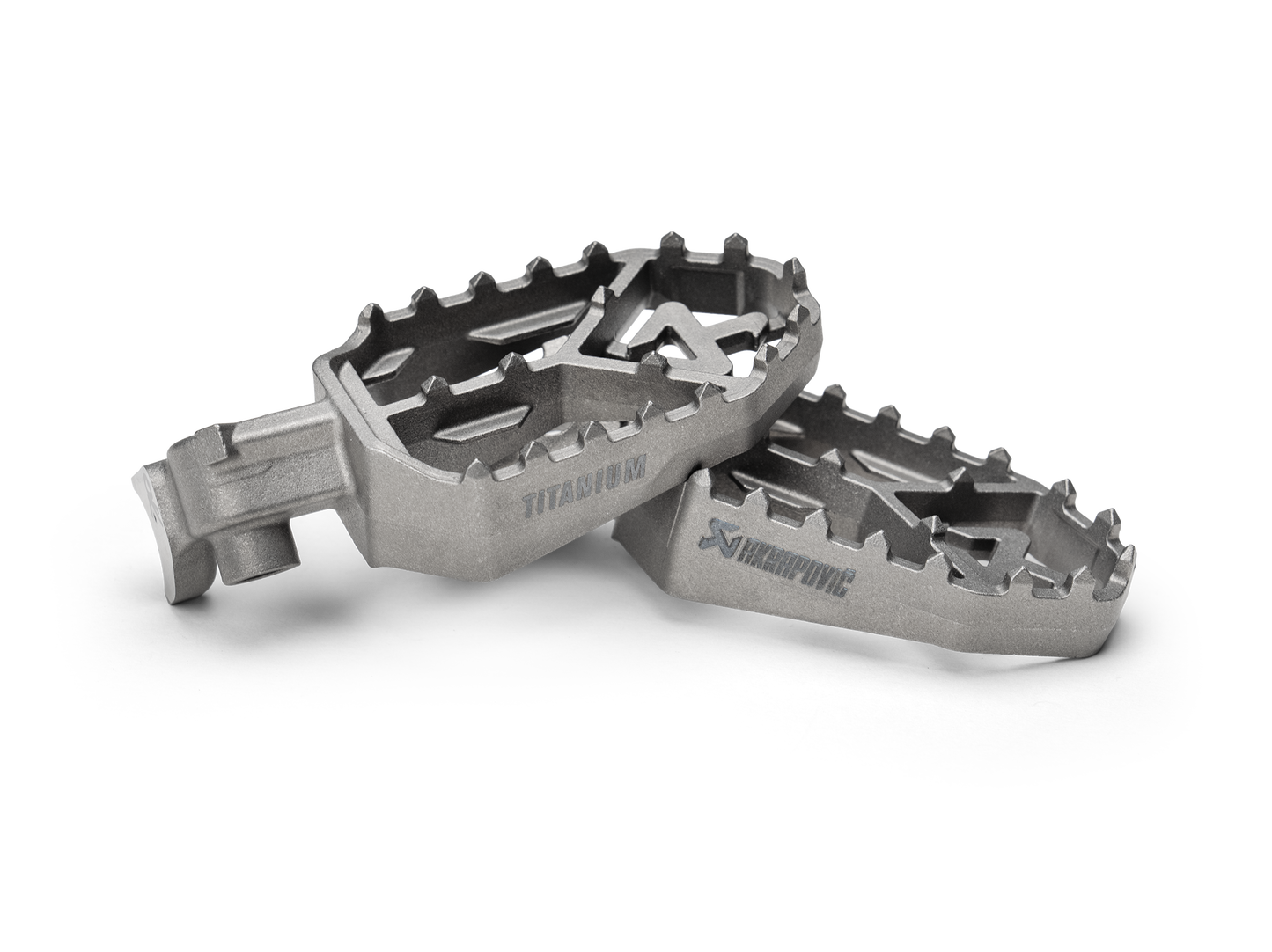 Optionele Akrapovič Uitlaat Accessoires - Yamaha Ténéré 700 2019-2026 - Adventure Footpeg Set (Titanium) - Motor Accessoires