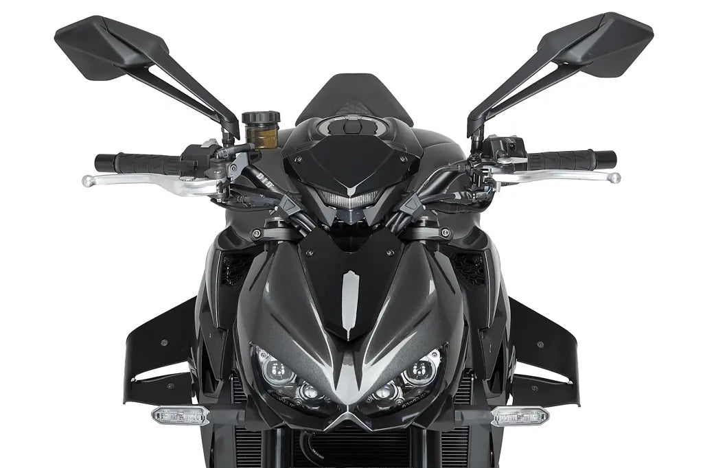 Puig D12 Zijspoilers - Kawasaki Z1100 2025-2026 | Z1100 SE 2025-2026 - Zwart / Mat Zwart en meer