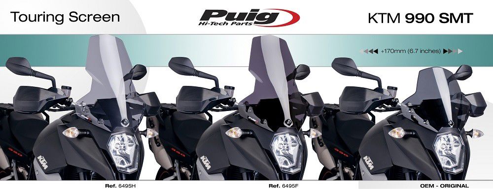 Vervangingsruit touring Puig KTM 990 Supermoto T '09-12