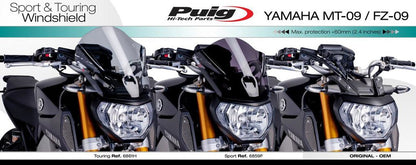 Vervangingsruit Naked Bike Touring Puig Yamaha Mt-09 '14-'16