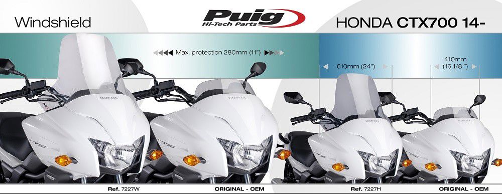 Vervangingsruit Touring Puig Honda Ctx700 '14-