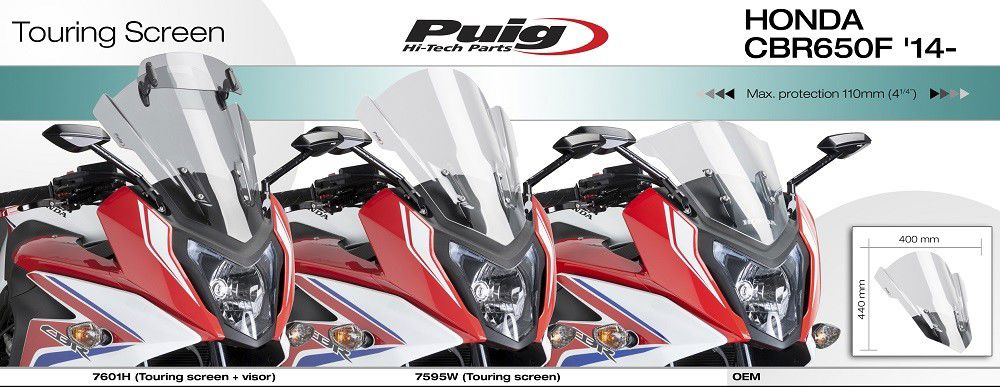 Vervangingsruit Touring Puig Honda Cbr650F '14-