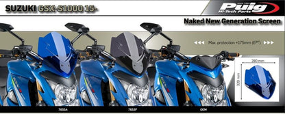 Vervangingsruit Naked Bike Suzuki Gsx-S1000 '15-20