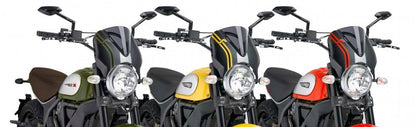 Vervangingsruit Naked Bike Met Carbon Look Kuipje Puig Diverse Ducati Scrambler Modellen
