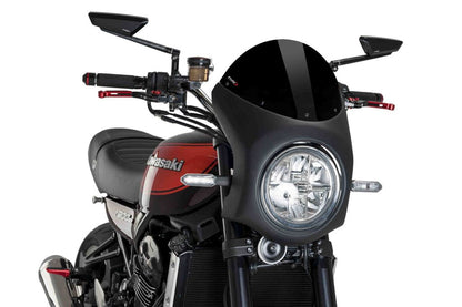 Stuurkuipje Zwart Model Retro Fairing Met Ruitje Puig Kawasaki Z900Rs '17-