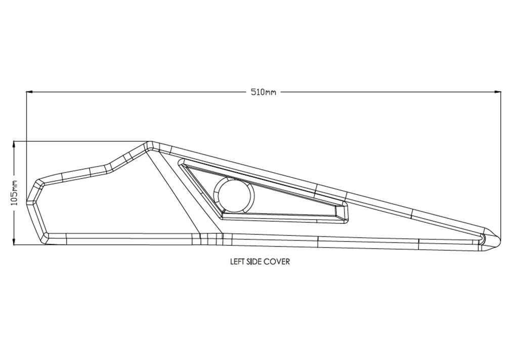 Side Cover Panel Rear Spoiler Links Puig Bmw F750Gs '18- Mat Zwart