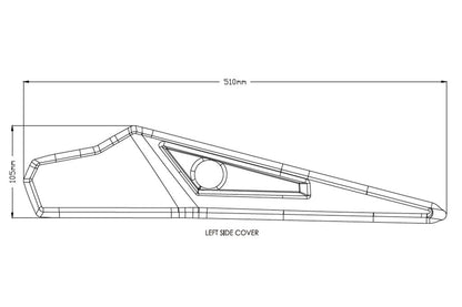 Side Cover Panel Rear Spoiler Links Puig Bmw F750Gs '18- Mat Zwart