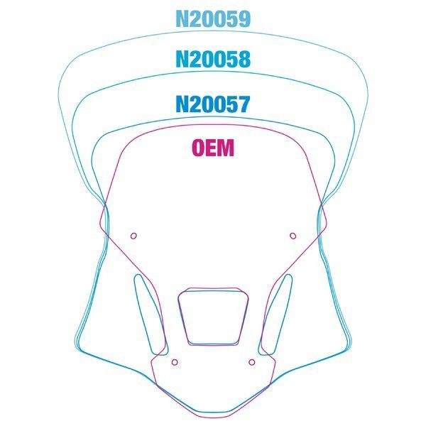 Vervangingsruit National Cycle Vstream Touring Transparant Honda Crf1000L Africa Twin '16-'19
