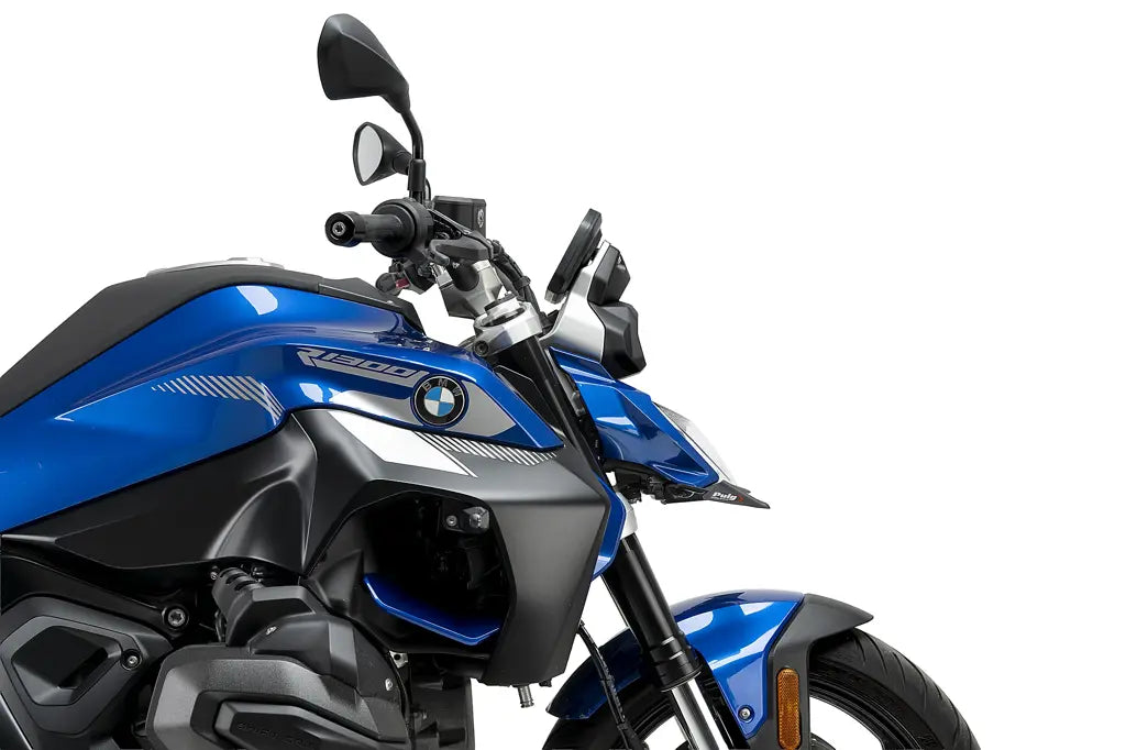 Puig Naked Front Spoiler - BMW R1300R 2025-2026 - Zwart / Mat Zwart en meer